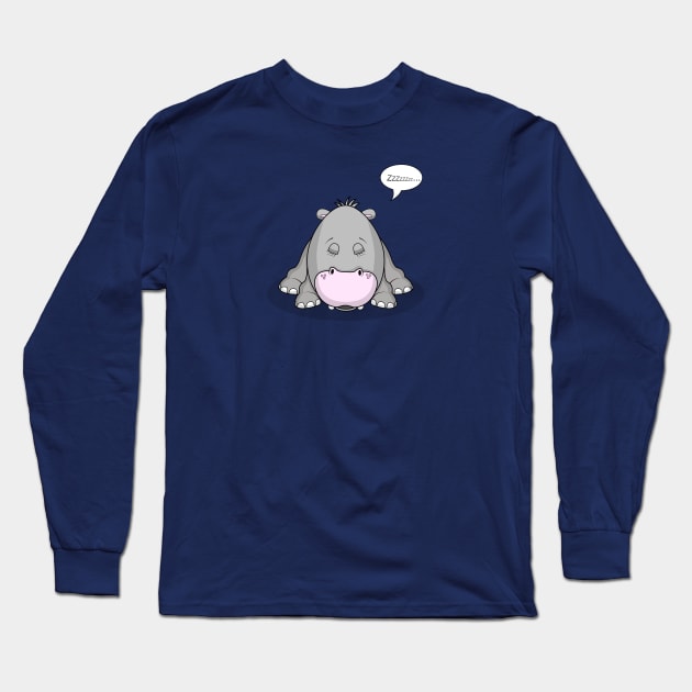 Eggy Hippo Long Sleeve T-Shirt by Greylady2016